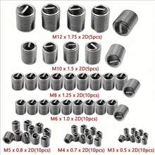 60 PACK 304 Stainless Steel Spiral Repair Kit, Wire Embedded Screw Sleeve Classification Kit, - M3 To M12 Sizes, Durable Steel Wire Thread Insert, Enhanced Metal Thread Strength, Wear Resistant, Fully Covered, Thread Repair Tool, Spiral Coil Thread Repair Sleeve, Multiple Size Combination Kit, Spiral Thread Type Repair Kit, Suitable For Automotive Parts Screw Hole Internal Thread Repair Insert, Automotive Repair, Recovery Fastener Set, Automotive Metal Repair And Thread Repair, Spiral Insertion - A - View 4