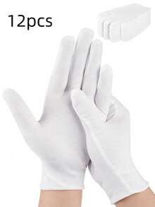 Gants hydratants en coton, modèle unisexe pour les mains sèches et gercées, gants de travail respirants et élastiques convenant à l'eczéma, l'inspection de bijoux, le SPA et plus, blanc - Multicolore - Voir 7