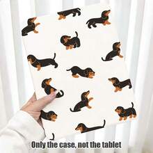 1 chiếc ốp lưng da PU họa tiết chó Dachshund, bảo vệ bàn làm việc, có chân đế xoay 360° và khe cắm bút, chức năng tự động bật/tắt màn hình, phù hợp với các dòng máy phổ biến của Apple/Honor/, món quà tuyệt vời cho mùa tựu trường, ngày lễ tình nhân và các dịp lễ khác. - Nhiều màu - Xem 1