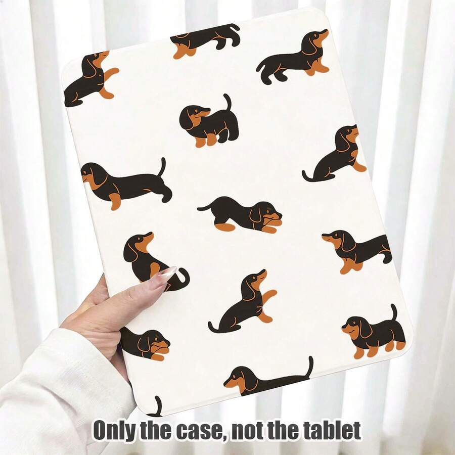 1 chiếc ốp lưng da PU họa tiết chó Dachshund, bảo vệ bàn làm việc, có chân đế xoay 360° và khe cắm bút, chức năng tự động bật/tắt màn hình, phù hợp với các dòng máy phổ biến của Apple/Honor/, món quà tuyệt vời cho mùa tựu trường, ngày lễ tình nhân và các dịp lễ khác. - Nhiều màu - Xem 1