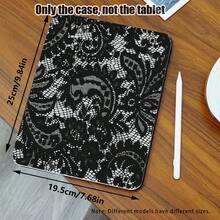 1 件装翻盖桌面保护套，带笔槽、360° 旋转支架、蕾丝叶子图案、PU 皮革保护套，兼容三星 A9/A9+/S9/S9FE/A11/A11+/S11/S10 FE/S10 FE+/S10 Lite 和 A16 2025、Air 11/13、M3 2025、Mini 7 A17、Pro 2024、Air 11/13、M2 2024、Pro 11/13、M4 2024、Pro 12.9、7/8/9 代、10.2、10 代、10.9、Air 4/5/6/7/8、10.9、Pro 11、4/5/6 代、Mini 6、SE 11、荣耀、Matepad SE 11 等。 - 彩色 - 查看 3