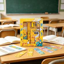 1 Set Cartoon Character Style Stationery Gift Box Set, Blind Box Including Pencil, Notebook, Pencil Sharpener, Pencil Case, Ruler, Eraser, Random Crayon - Multicolor - View 7