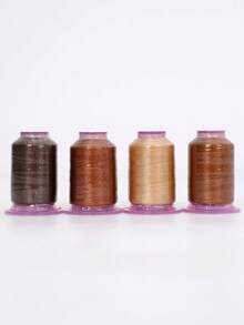 Set de 4 piezas con 550 yardas de surtido de hilos de bordado en caja de almacenamiento, hilos de poliéster multicolor adecuados para máquinas de coser, punto de cruz, costura y manualidades, gran regalo - multicolor - Ver 12