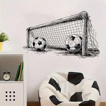 Vintage Sketch Soccer Goal Player Wall Stickers Decals Football For Bedroom Living Room Home Wall Decor - Football - View 4