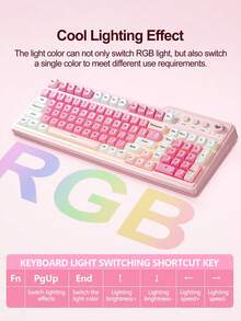 AULA F3099 Wireless Keyboard Rechargeable Mechanical Feel Gaming Keyboard RGB Backlight with Rotary Button Original AULA Bluetooth Keyboard For PC Desktop Game Office Laptop - 查看 9