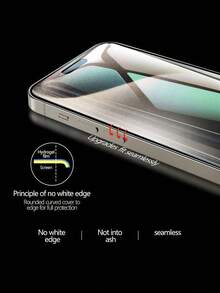 3pcs Water-Resistant Screen Protector, Featuring Waterproof, Shockproof, Anti-Fall, Anti-Scratch, And Anti-Fingerprint Functions, Full Coverage, Ideal Gift For Family And Friends. Compatible With IPhone 17 Pro Max/17 Pro/17 Air/17/16e/16 Pro Max/16 Pro/16 Plus/16/15 Pro Max/15 Pro/15 Plus/15/14/13/12 And Other Models - Clear - View 4