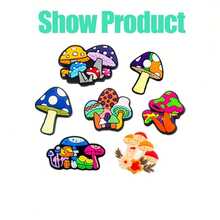 20pcs Mushroom Series, Colorful Mushrooms, Green Mushrooms, Fungus Shoe Decorations, DIY Accessories, High Quality Popular Decorative Items, Bubble Slippers, Sandals, PVC Shoe Decorations, Beach Bag Accessories, Great Gift - Multicolor - View 9
