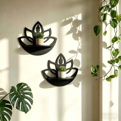 Kệ gỗ hình hoa sen và Phật, kệ pha lê, kệ trang trí, kệ để cây cảnh treo tường, kệ trưng bày pha lê, trang trí nhà cửa, tranh treo tường.