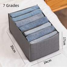 Drawer Organizer Box With 7 Compartments For Underwear 35x24x17cm - 淺灰色 - 查看 7