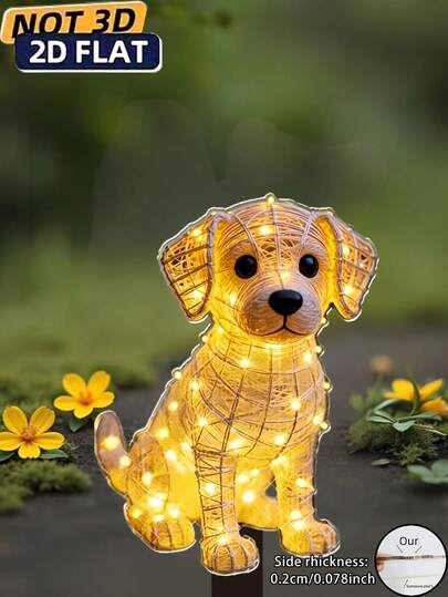 2D 平面复活节小狗花园装饰插杆，单件装，户外庭院花园草坪装饰，花坛装饰插杆，适用于庭院、草坪、盆栽植物 - 节日装饰，送给朋友的理想礼物，花园装饰，草坪装饰，花卉用品，户外装饰，围栏花园装饰，花架，花园木插杆装饰，夏季悬挂装饰，家居，节日配件，母亲节礼物，精美家居装饰