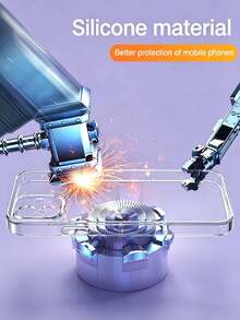 适用于 17/17e/16/16e/15/14/13/12/11 Pro Max/Mini Plus/Air/SE3/SE2/8/7/6 Plus 的透明保护壳，[防黄变][摄像头保护][军规级跌落测试] 透明防震软硅胶超薄保护套，透明 - 無色 - 查看 4