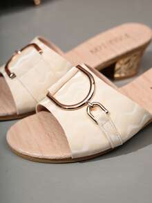 Giày dép nữ thời trang hè 2026 > Sandal nữ > Sandal cao gót nữ - Màu be - Xem 8