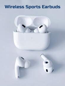 V5.3蓝牙耳机，具备ENC降噪功能、强劲低音立体声、24小时超长续航、轻巧入耳式设计、免提通话功能，兼容所有智能手机 - 查看 4