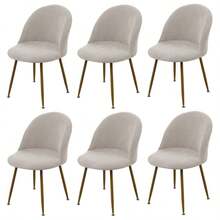 1/4/6pcs Nordic Jacquard Restaurant Chair Covers, Home Low Back Duckbill Chair Slipcovers, Elastic Soft Decorative Seat Covers, Suitable For Weddings And Banquets - Khaki - View 8