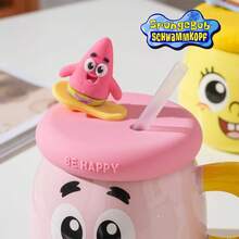 SpongeBob SquarePants Official Couple Mug Series, Including Cups, Mugs, Milk Cups, Coffee Cups, Made Of Heat-Resistant Ceramic Material, IP Design, Multi-Color, Suitable For Holiday Gifts, Family Gatherings, Housewarming Gifts, Dorm Use, Matcha Bowls - Multicolor - View 7