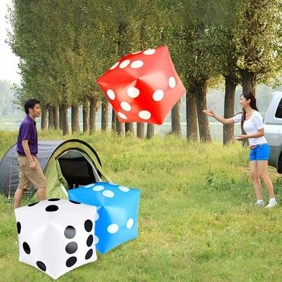 1pc Giant Inflatable Dice Party Game Prop, Outdoor Entertainment Oversized Inflatable Dice Suitable For Indoor/Outdoor Large Group Activities, Wedding Birthday Bar Party Adult Games And Fun Party Supplies, Valentine's Day/New Year Gift