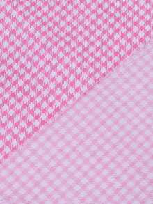 1 tấm vải polyester in họa tiết răng cưa, thích hợp để may áo sơ mi, váy và các sản phẩm may mặc khác. - Nhiều màu - Xem 5