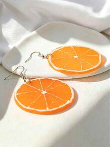 1 Pair Cute Lemon Earrings, Stainless Steel Ear Hooks, Suitable For Daily Wear - Fruit - View 7