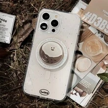 Funda magnética de 2 capas GUCADI, Puntos blancos de coco + Huevo de coco, Soporte magnético compatible con iPhone 16/17, Aplicable a 15 Pro Max, 12/13, Estilo de vacaciones de verano, Lindo, Personalizado, Original, Dulce, Geométrico, Fresco, Nicho, Estilo Ins - Blanco - Ver 5