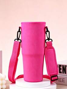 1pc 40oz Insulated Bottle Sleeve, Fits Insulated Bottles, Insulated Bottle Sleeve/Storage/Organization, Shock-Absorbing Insulated Bottle Sleeve, Car Cup Holder Protective Cover, Adjustable Shoulder Strap, Suitable For Outdoor Travel, Fitness, Daily Use, Mother's Day, Birthday Gift - Multicolor - View 10