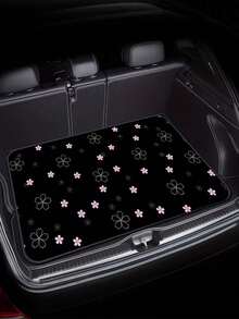 1pc Floral Pattern Car Trunk Mat, Suitable For Most Car Models, Waterproof And Machine Washable, Non-Slip And Durable Trunk Liner, Easy To Clean - Perfect For Daily Commute, Road Trips And Family Outings - Essential Car Interior Accessory - A - View 6