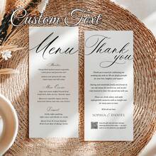 20pcs Customized Elegant Minimalist Wedding Menu, Personalized Modern Calligraphy Dinner Menu, Editable Wedding Reception Menu, Minimalist Wedding Menu Card, Customized Menu Template, Elegant Wedding Supplies, Wedding Reception Menu, Engagement Party Menu, Bridal Shower Menu, Anniversary Dinner Menu, Customizable Menu Design - Multicolor - View 3