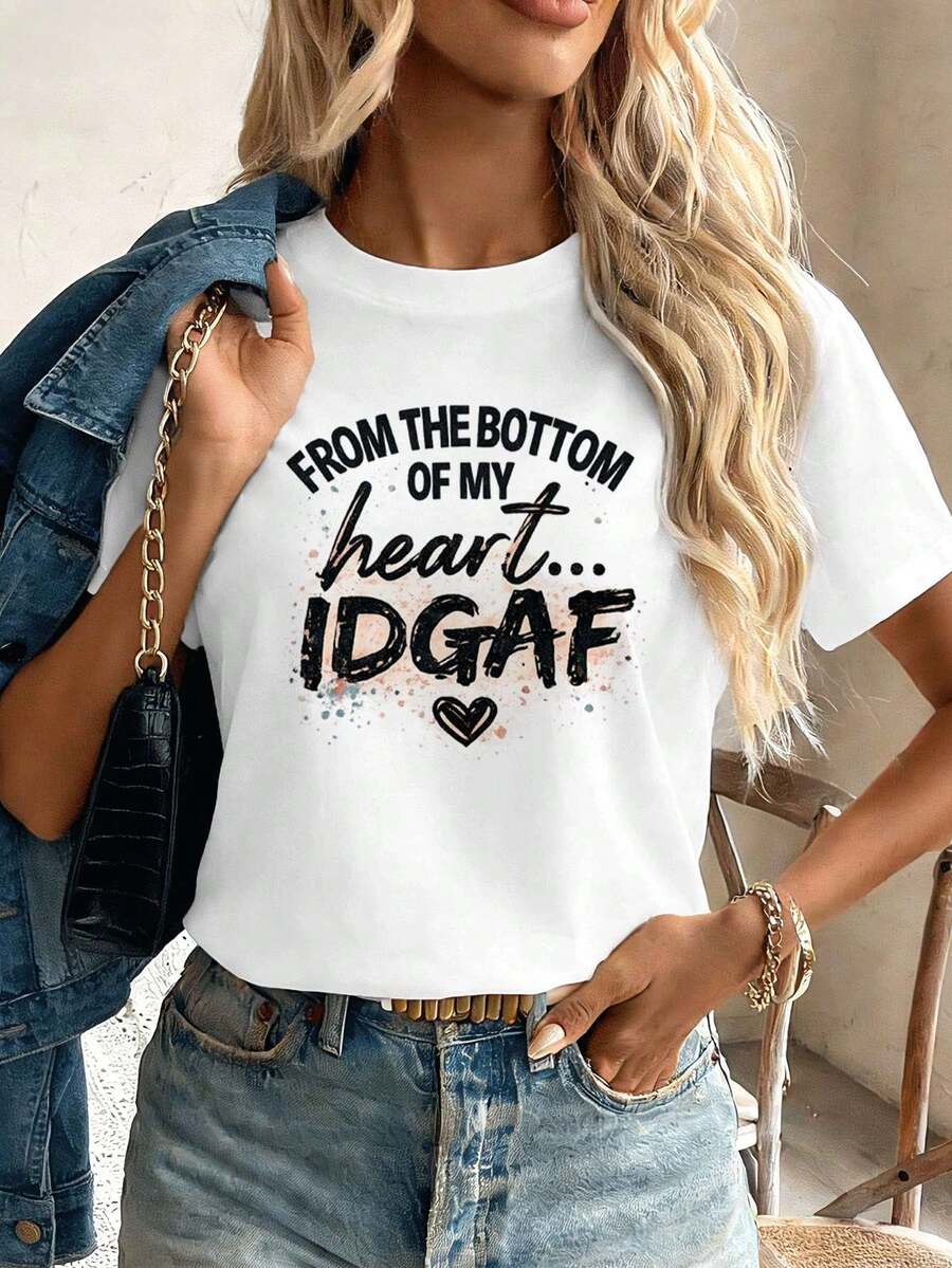 Dam-T-shirts - Vitt - Visa 1
