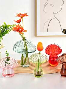 1PC Mushroom-Shaped Vase,Rustic Farmhouse Floral Centerpiece Decor,Idea Gift,Suitable For Garden, Living Room, Study, Office Desk, New European-Style Luxury Casual Style Furnishing,Festival Celebration Decoration Vase - Multicolor - View 11