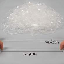 50Pcs Rubber Bands, Clear Rubber Bands For Balloon Arch, Elastic Tying Bands, Rubber Bands For Office Crafts Transparent TPU Rubberband Clear Elastic For Home Office Crafts - 5mm Wide - View 10