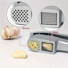1 cái dụng cụ ép và băm tỏi 2 trong 1, máy nghiền tỏi đa năng, dụng cụ nhà bếp bằng hợp kim nhôm kèm miếng lau màu đen. - Nhiều màu - Xem 5