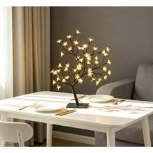 Premium Sakura LED Tree Lamp - Fairy Bonsai Light, USB Powered Warm White Desktop Decor Suitable For Bedroom And Home - 48-lED Cherry Blossom Warm White Tree Lamp With USB Switch - View 8