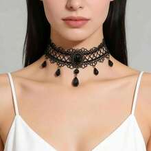 1 pieza Collar de encaje popular de comercio transfronterizo - Negro 3 - Ver 4