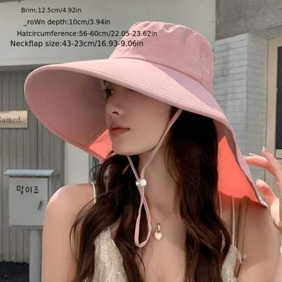 Mũ rộng vành che nắng cổ cho nữ, thích hợp cho hoạt động ngoài trời, câu cá, mùa hè, chống tia UV, chất liệu thoáng khí, thoải mái khi đội trong thời gian dài, có thể gấp gọn và mang theo, phù hợp với nhiều hoạt động ngoài trời, giúp bảo vệ da khỏi ánh nắng và làm thon gọn khuôn mặt, có dây buộc gió tích hợp, lý tưởng cho kỳ nghỉ biển và các hoạt động ngoài trời.