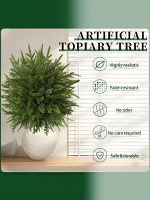 Artificial Christmas Cedar Tree With Ground Stake, Traditional Cedar Pine Cone Ground Stake, UV-Resistant Artificial Cedar Tree, Artificial Plants And Shrubs For Indoor And Outdoor Porch And Garden. Christmas Decoration, Artificial Plants (Boxed Packaging). - Multicolor - View 6