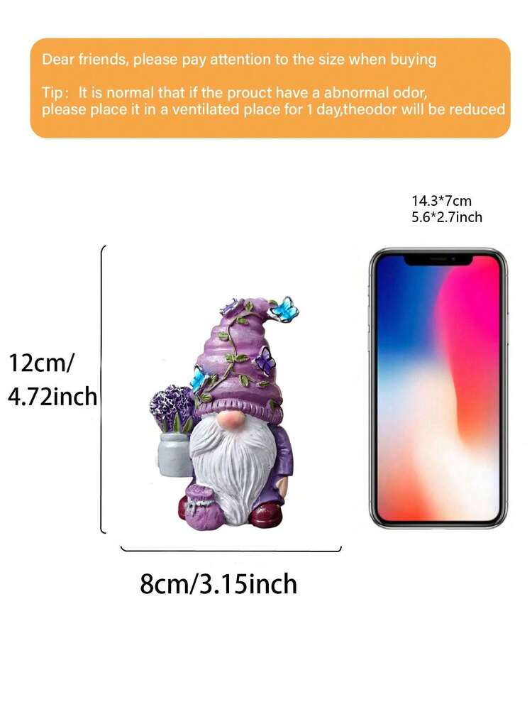 Tượng người lùn trang trí bằng nhựa màu tím thời trang - Tượng người lùn ngồi bắt mắt, thích hợp trang trí sân vườn mùa xuân/hè | Món quà lý tưởng cho người yêu cây cảnh, người sưu tập tượng người lùn và chủ nhà mới | 1 tượng trang trí chất lượng cao, mang đến không khí tự nhiên vui tươi cho hàng rào vườn, viền đá và bàn trang trí lối vào. - A - Xem 12