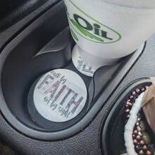 'Walk By Faith' Absorbent Car Cup Holder Coasters - EVA Material, Perfect For Vehicles And Home Desk - Coaster - View 4