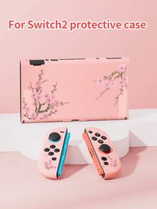 1 pieza Funda protectora con diseño de flor de cerezo rosa compatible con 2 (2025), Switch NS, Switch OLED, Switch Lite, accesorios para Nintendo Switch 2/Switch, juego completo que incluye estuche de transporte, base acoplable, mejor regalo para jugadores de Switch - Multicolor - Ver 17
