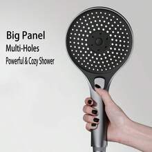 1 Vòi sen cầm tay áp lực cao 13cm, bảng điều khiển lớn, điều khiển một chạm với ba mức phun nước. Vòi sen cầm tay. Vòi sen áp lực cực cao dành cho phòng tắm gia đình. Bảng điều khiển phun nước cực lớn. Chuyển đổi một chạm giữa chế độ phun mưa, phun tia và phun hỗn hợp ba mức nước. Vòi sen cầm tay áp lực cao mạnh mẽ. Thiết bị tắm rửa gia đình. - Nhiều màu - Xem 6