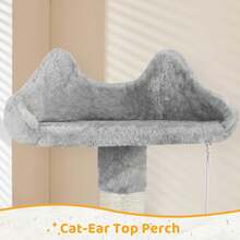 54in Cat Tree | Multi-Level Cat Tower W/Spacious Perch, Cozy Condo And Hammock, 3 Scratching Posts, Interactive Toy | Sturdy Pet Furniture | For Indoor Kittens To Large Cats | Light Gray - Xám nhạt - Xem 5