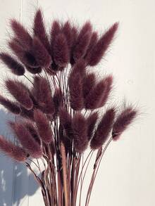 30~240pcs 17 Inch Multicolor Artificial Rabbit Tail Grass, Home Decor Artificial Rabbit Tail Grass Stems, Suitable For Bohemian Style Floral Arrangements, DIY Crafts, Home Kitchen And Wedding Decor, Christmas Decor - Dark Red Brown - View 5