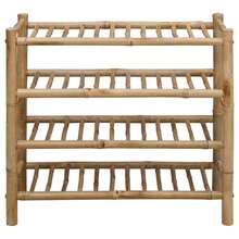 Rack à chaussures avec étagère Naturel 68 x 28 x 63 cm Bambou - Brun - Voir 4