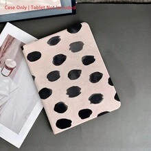 1PC Pink With Black Brushstroke Dots Print Tablet Case With Pen Holder,Compatible With IPad 10.9/10.2/ Air 5th Gen/Pro11/10th/9.7/Air 2/ (7th Gen)/ (8th Gen)/ Air 4/5/ Pro 11/ 10th Generation 10.9-Inch 2022 Smart Case/ Air 13(M3 2025)/ Air 11(M3 2025)/ Air 11(M3 2025)/ 11(A16 2025),Compatible With Oppo Pad,Compatible With Huawei Matepad,Compatible With Vivo Pad,Compatible With Honor Pad,Compatible With Lenovo Xiaoxin Pad - Multicolor - View 3