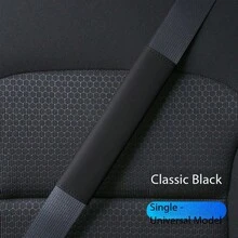 Car Additions, Soft And Skin-Friendly PU Leather Seat Belt Shoulder Pads, Suitable For All Seasons, Durable, Dirt-Resistant, Breathable, Universal For Passenger And Cargo Vehicles, Extended Safety Belt Covers To Prevent Wear - Haibo Short Shoulder Pads (single) - View 10