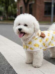 LUCKIE PAL 1件可爱小熊图案防水雨衣，适合吉娃娃等小型犬，宠物雨衣，猫狗雨天外出必备 - 彩色 - 查看 9