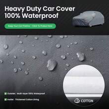 Waterproof BMW X3 2003-2025 Car Cover with Breathable Vents [2025 Upgrade] Premium Covers with Cotton Liner and Zipper Door Sun Rain Snow Dust UV Protection.(Gift with Towel) - gris - Ver 3