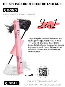 180 piezas Kit de extensión de pestañas de gran capacidad, racimos de pestañas gruesas y suaves, pegamento para extensión de pestañas, pinzas, cepillo para pestañas, herramientas de maquillaje, racimos de pestañas mixtas C-Curl de 10-16 mm esponjosas, pestañas postizas de aspecto natural, set de racimos de pestañas que promueven el crecimiento de las pestañas - Negro - Ver 2