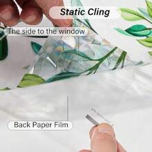 Window Privacy Film - Stained Glass Window Film Static Cling UV & Heat Blocking Rainbow Window Film For Glass Doors, Bedroom Windows - No Glue Premium Vinyl - 1PC - View 2