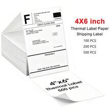 Giấy in nhãn vận chuyển nhiệt Marklife 4x6 inch, 100/200/500 tờ, kích thước 100x150mm, có mã vạch tự dính, dùng cho vận đơn chuyển phát nhanh thương mại. - Xem 2