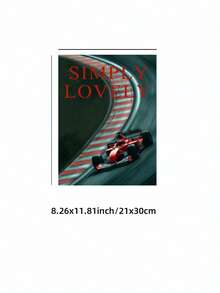 1pc Frameless F1 Racing Car Wall Art, Chic Racing Girl's Choice Canvas Poster, Dorm Room Party Decoration Best Gift, Back To School, Room Decor Bedroom, Funkyposters - F1 - View 13