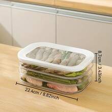 Contenedor de carne para frigorífico, contenedores apilables de almacenamiento de cortes en frío con tapas transparentes para carne de deli, tocino, queso y preparación de comidas - 3 plantas - Ver 12